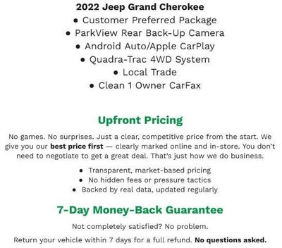 2022 Jeep Grand Cherokee WK Laredo X 4x4