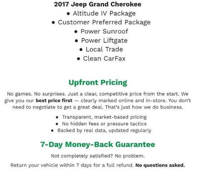 2017 Jeep Grand Cherokee Sport Utility