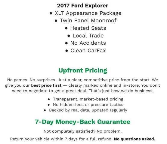 2017 Ford Explorer XLT 4WD