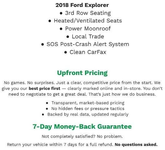 2018 Ford Explorer Platinum 4WD