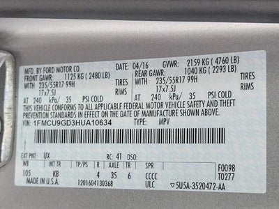 2017 Ford Escape SE 4WD