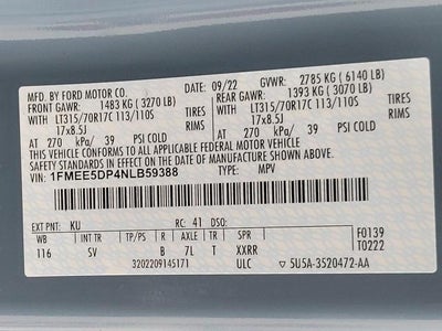 2022 Ford Bronco Black Diamond 4 Door Advanced 4x4