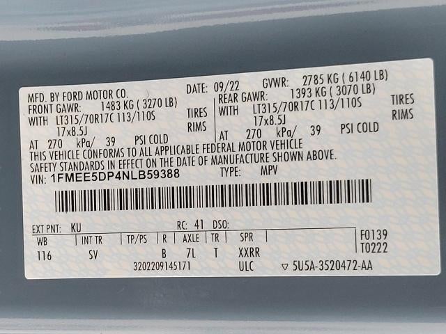 2022 Ford Bronco Black Diamond 4 Door Advanced 4x4