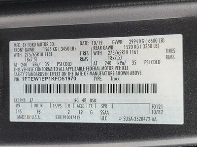 2019 Ford F-150 XLT 4WD SuperCrew 5.5' Box