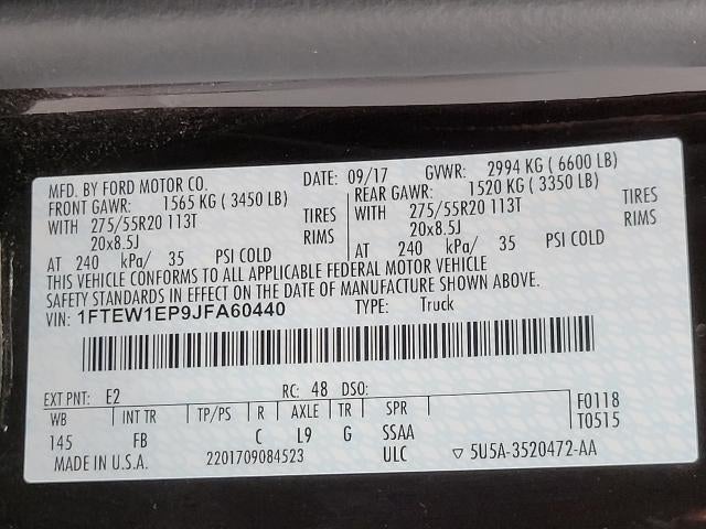 2018 Ford F-150 XLT 4WD SuperCrew 5.5' Box