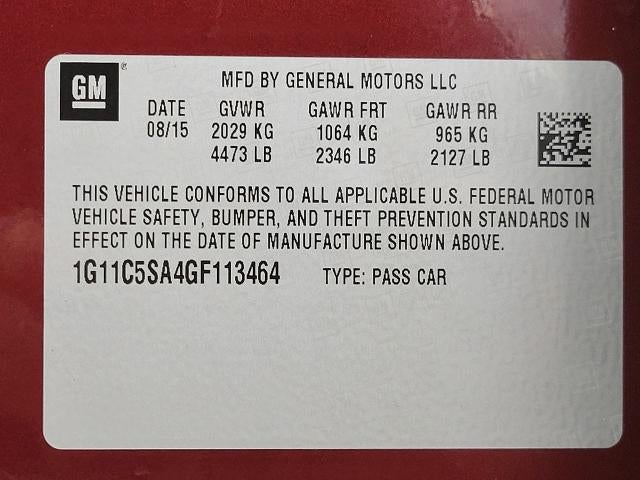 2016 Chevrolet Malibu Limited 4dr Sdn LT