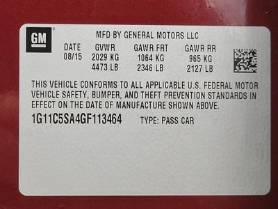 2016 Chevrolet Malibu Limited 4dr Sdn LT