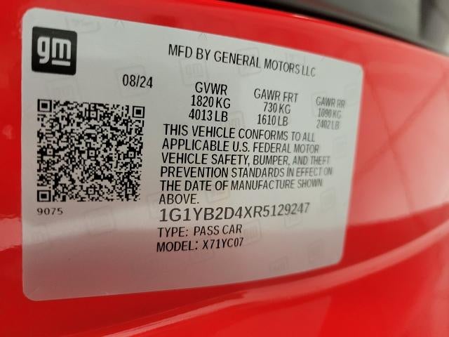 2024 Chevrolet Corvette Stingray 2dr Stingray Cpe w/2LT
