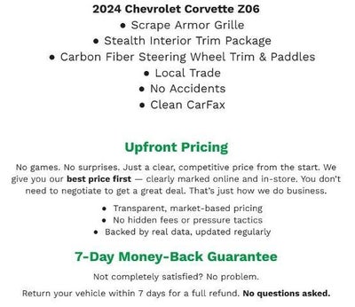 2024 Chevrolet Corvette Z06 2dr Z06 Conv w/3LZ