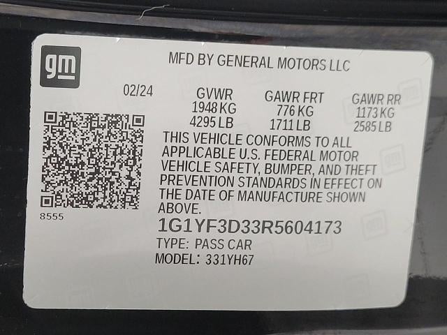 2024 Chevrolet Corvette Z06 2dr Z06 Conv w/3LZ