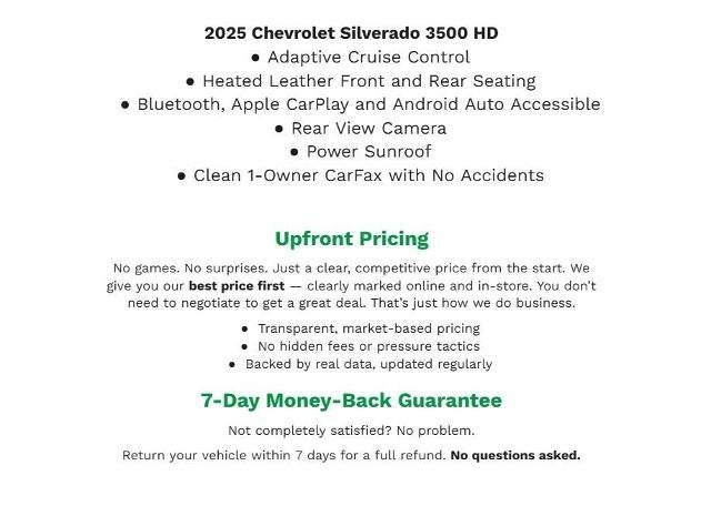 2025 Chevrolet Silverado 3500 HD 4WD Crew Cab 159 High Country