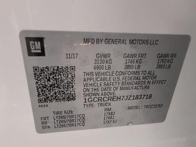 2018 Chevrolet Silverado 1500 2WD Double Cab 143.5 LT w/1LT