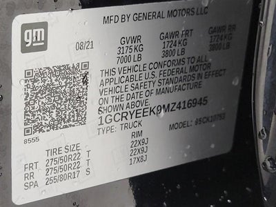 2021 Chevrolet Silverado 1500 4WD Double Cab 147 RST