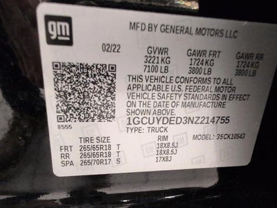 2022 Chevrolet Silverado 1500 LTD 4WD Crew Cab 147 LT w/1LT All Star Edition
