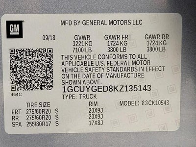 2019 Chevrolet Silverado 1500 4WD Crew Cab 147 LTZ