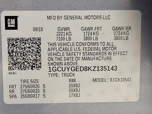 2019 Chevrolet Silverado 1500 4WD Crew Cab 147 LTZ