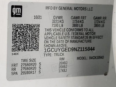 2022 Chevrolet Silverado 1500 LTD 4WD Crew Cab 147 LTZ