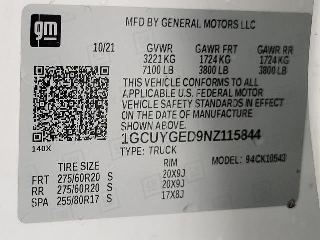 2022 Chevrolet Silverado 1500 LTD 4WD Crew Cab 147 LTZ