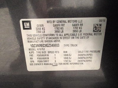 2016 Chevrolet Silverado 1500 LT