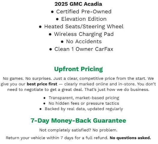 2025 GMC Acadia AWD 4dr Elevation