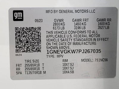 2023 Chevrolet Traverse AWD 4dr LT Cloth w/1LT