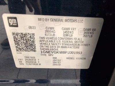 2023 Chevrolet Traverse AWD 4dr LT Cloth w/1LT