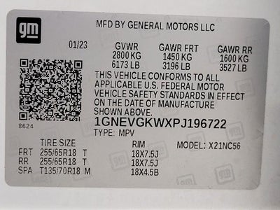 2023 Chevrolet Traverse AWD 4dr LT Cloth w/1LT