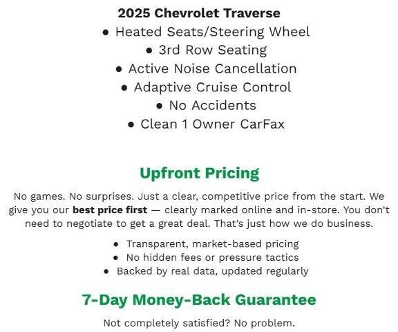 2025 Chevrolet Traverse AWD 4dr LT w/2LT