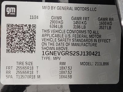 2025 Chevrolet Traverse AWD 4dr LT w/2LT