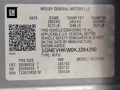 2019 Chevrolet Traverse AWD 4dr LT Leather w/3LT