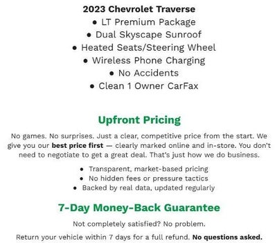 2023 Chevrolet Traverse AWD 4dr LT Leather