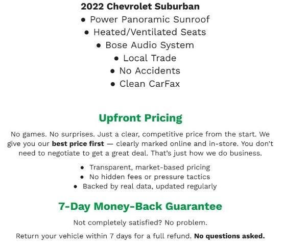 2022 Chevrolet Suburban 4WD 4dr High Country