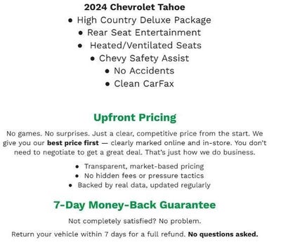2024 Chevrolet Tahoe 4WD 4dr High Country