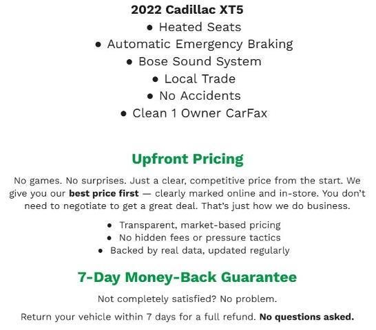 2022 Cadillac XT5 AWD 4dr Luxury