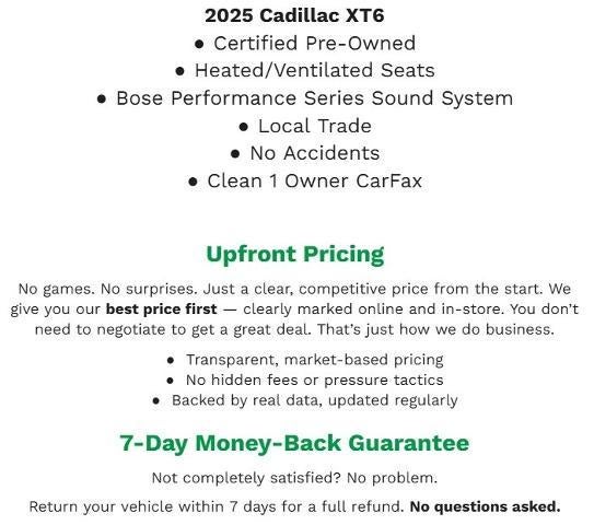 2025 Cadillac XT6 AWD 4dr Sport