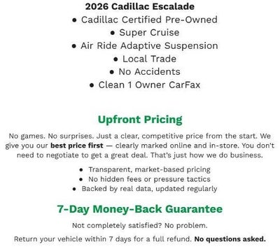 2026 Cadillac Escalade AWD 4dr V-Series