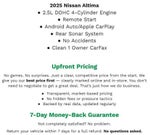 2025 Nissan Altima SV FWD