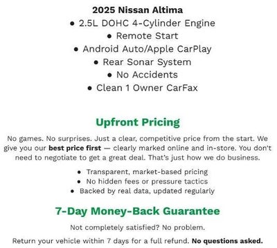 2025 Nissan Altima SV FWD