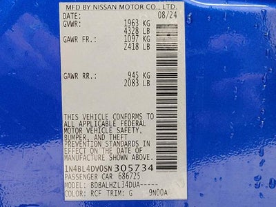 2025 Nissan Altima SV FWD