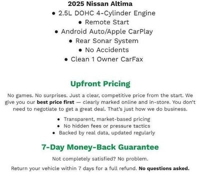 2025 Nissan Altima SV FWD