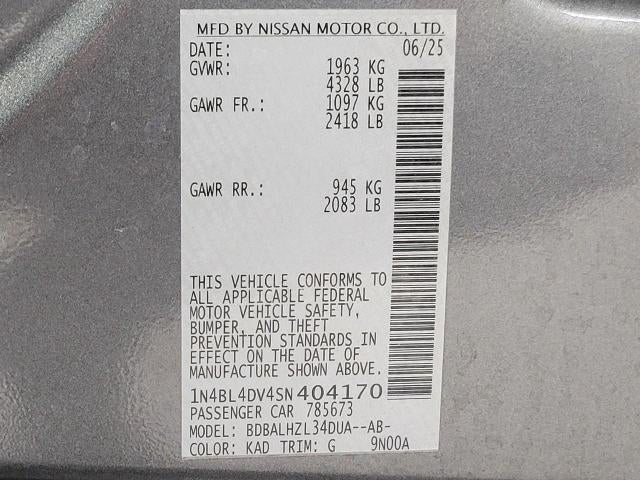 2025 Nissan Altima SV FWD