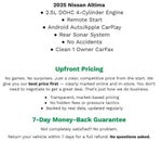 2025 Nissan Altima SV FWD