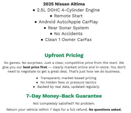 2025 Nissan Altima SV FWD