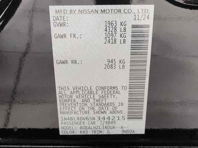 2025 Nissan Altima SV FWD