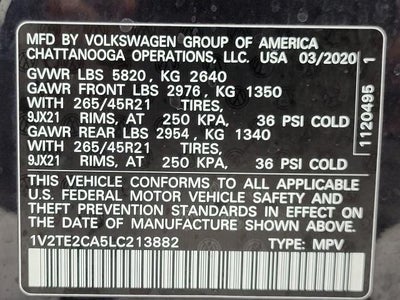 2020 Volkswagen Atlas Cross Sport 3.6L V6 SEL Premium R-Line 4MOTION