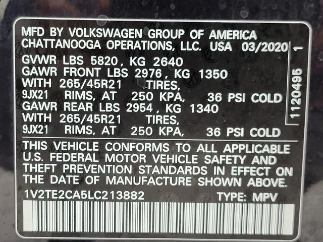 2020 Volkswagen Atlas Cross Sport 3.6L V6 SEL Premium R-Line 4MOTION