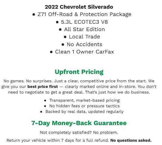 2022 Chevrolet Silverado 1500 4WD Crew Cab 147 LT w/1LT