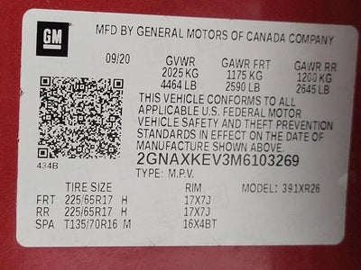 2021 Chevrolet Equinox FWD 4dr LT w/1LT
