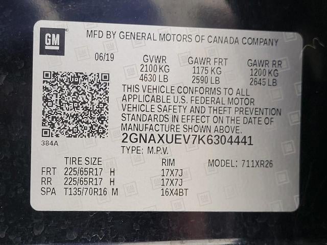 2019 Chevrolet Equinox AWD 4dr LT w/1LT