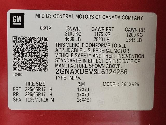 2020 Chevrolet Equinox AWD 4dr LT w/1LT